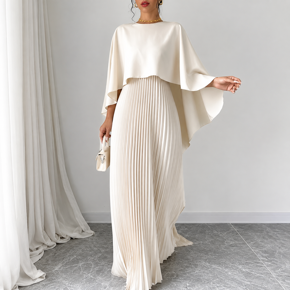 Malena | Vestido Largo con Manga Murciélago — imagen 4