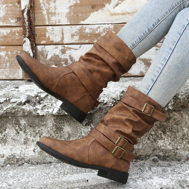 Inés | Botas de Hebillas con Acabado Vintage — imagen 12