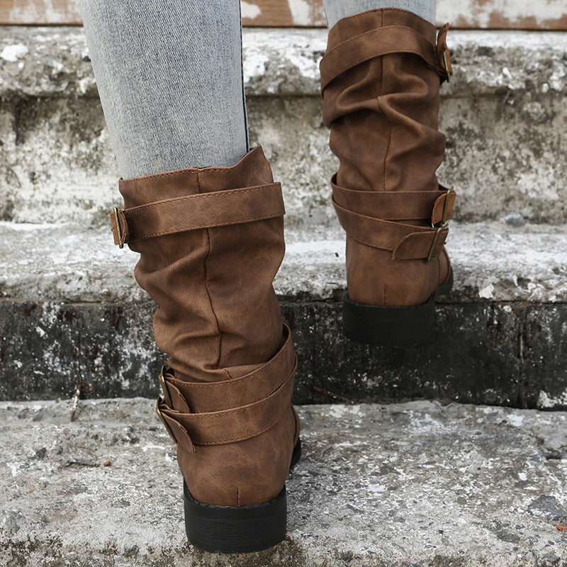 Inés | Botas de Hebillas con Acabado Vintage — imagen 13