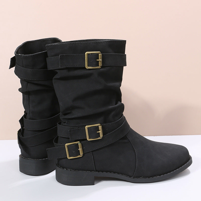 Inés | Botas de Hebillas con Acabado Vintage — imagen 16