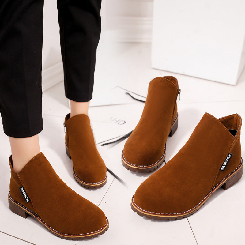 Noelia | Botines de Ante con Cremallera y Tacón Bajo — imagen 5