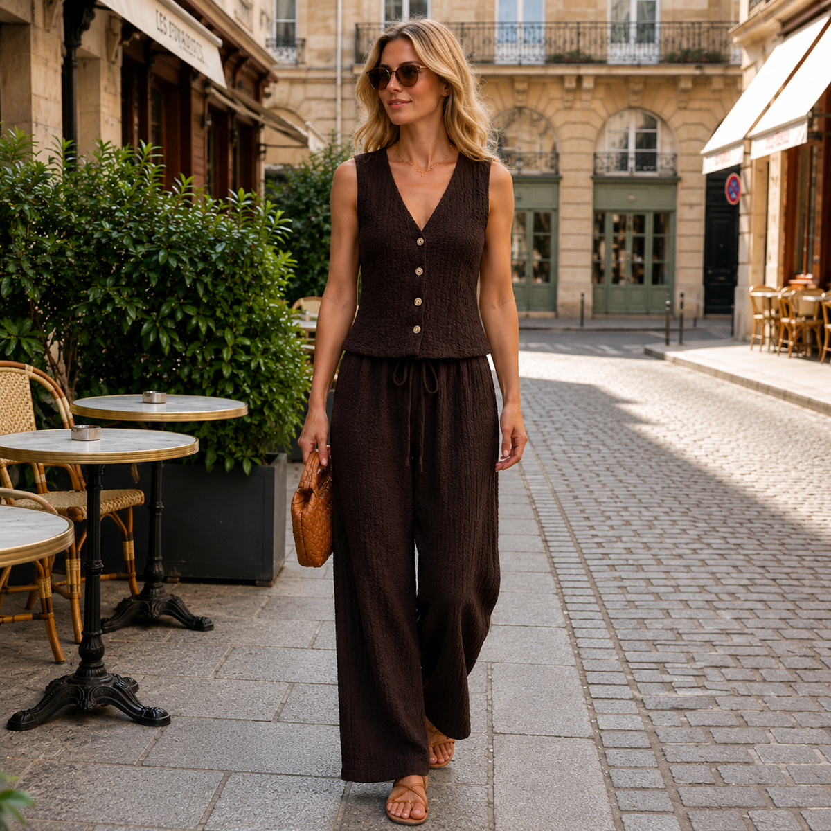 Fátima | Conjunto con Blusa y Pantalón Palazzo — imagen 5