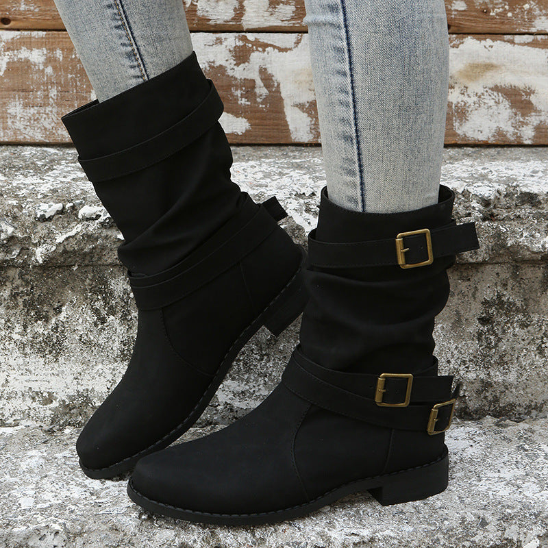 Inés | Botas de Hebillas con Acabado Vintage — imagen 14