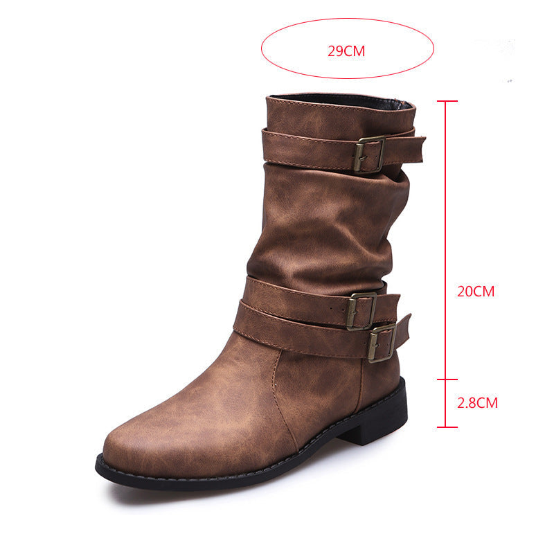 Inés | Botas de Hebillas con Acabado Vintage — imagen 9