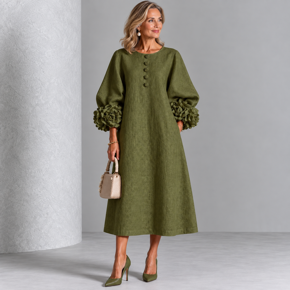 Elisa | Vestido Bordado de Algodón y Lino — imagen 1