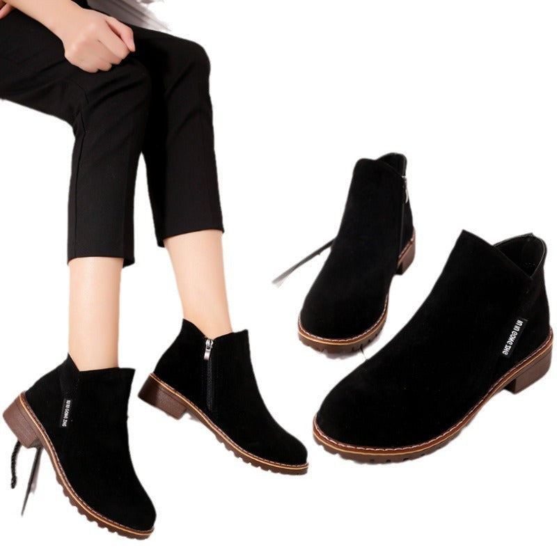 Noelia | Botines de Ante con Cremallera y Tacón Bajo — imagen 7