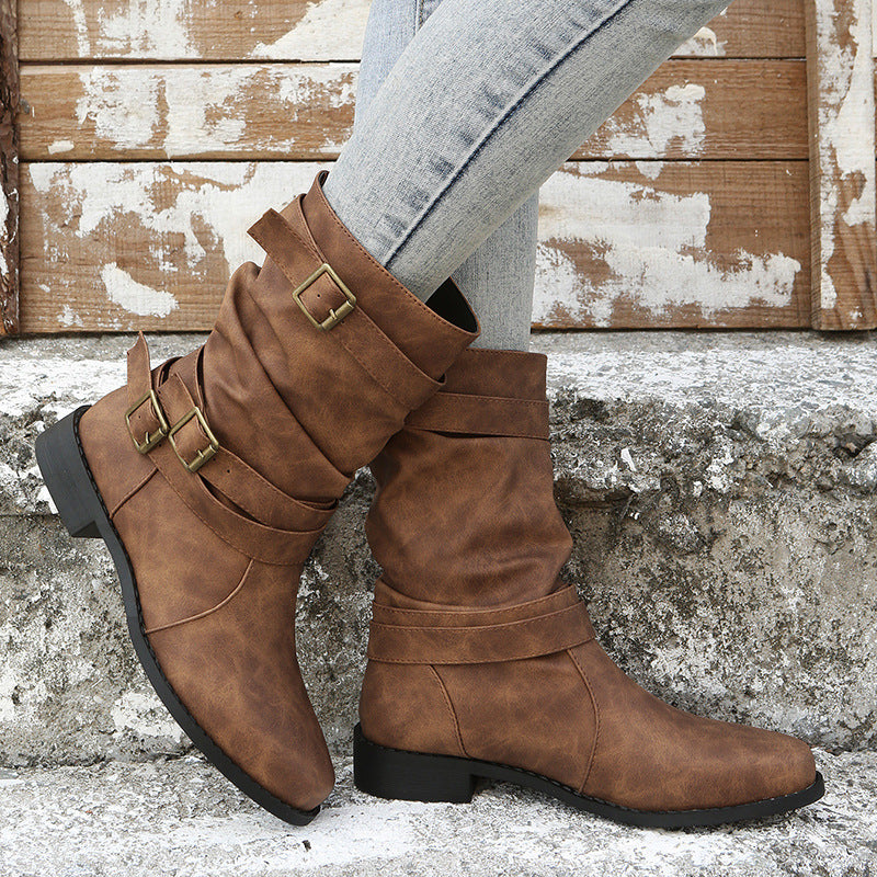 Inés | Botas de Hebillas con Acabado Vintage — imagen 8