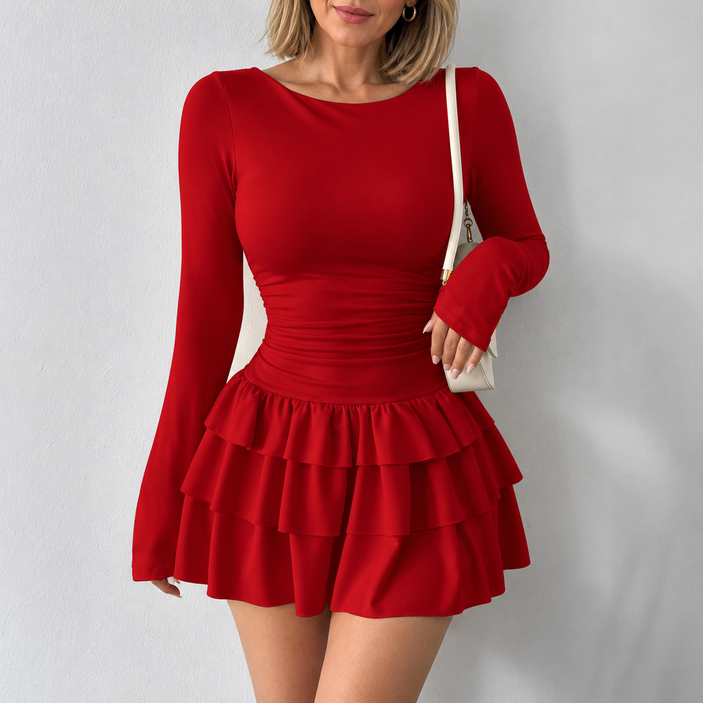 Amparo | Vestido Midi Elástico con Escote Barco — imagen 7