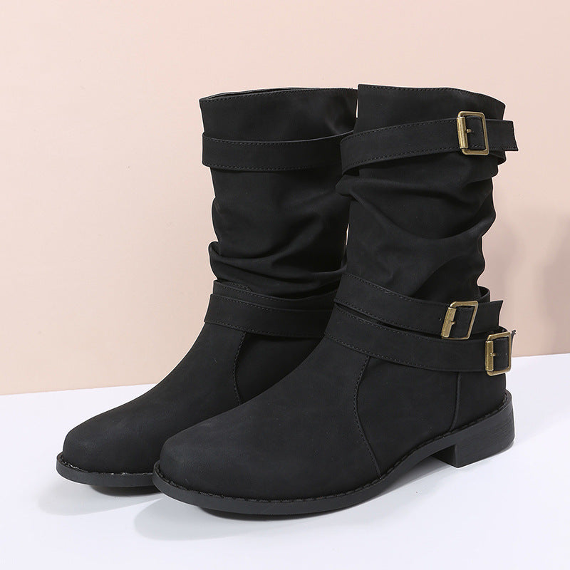 Inés | Botas de Hebillas con Acabado Vintage — imagen 5
