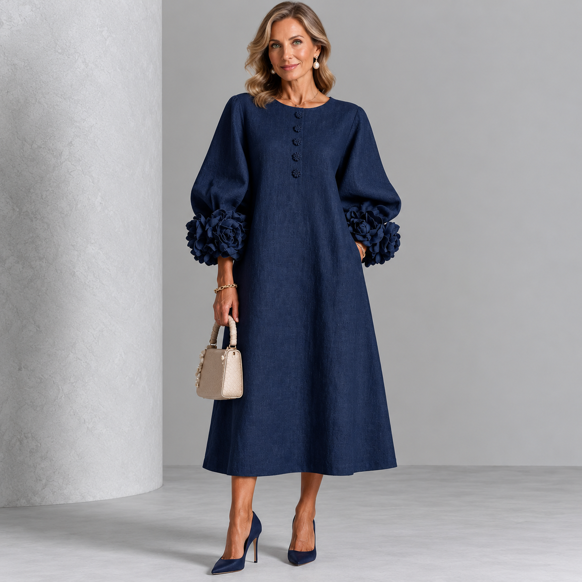 Elisa | Vestido Bordado de Algodón y Lino — imagen 14