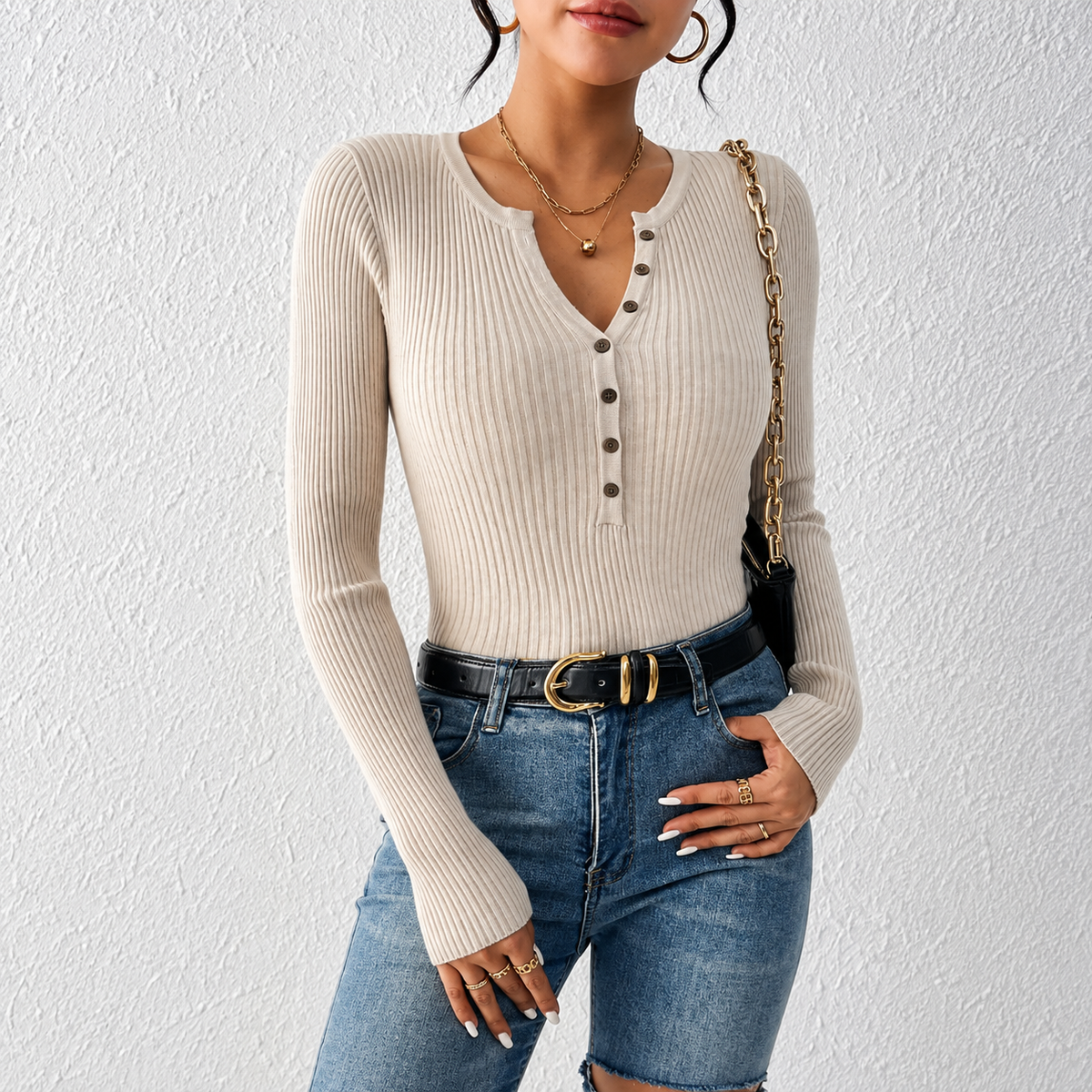 Coral | Blusa de Canalé Entallada — imagen 2