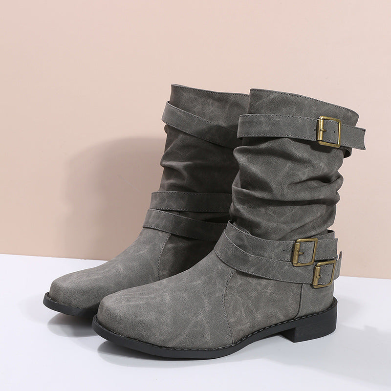Inés | Botas de Hebillas con Acabado Vintage — imagen 6