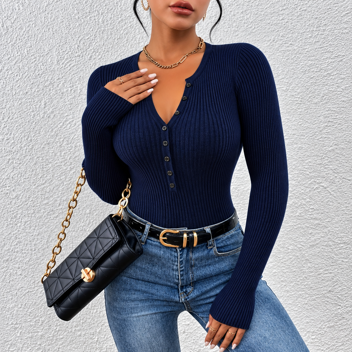 Coral | Blusa de Canalé Entallada — imagen 10