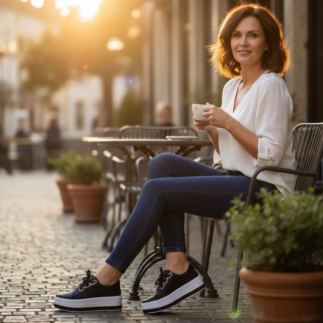 África | Zapatillas Plataforma Casual Mujer con Cordones — imagen 2