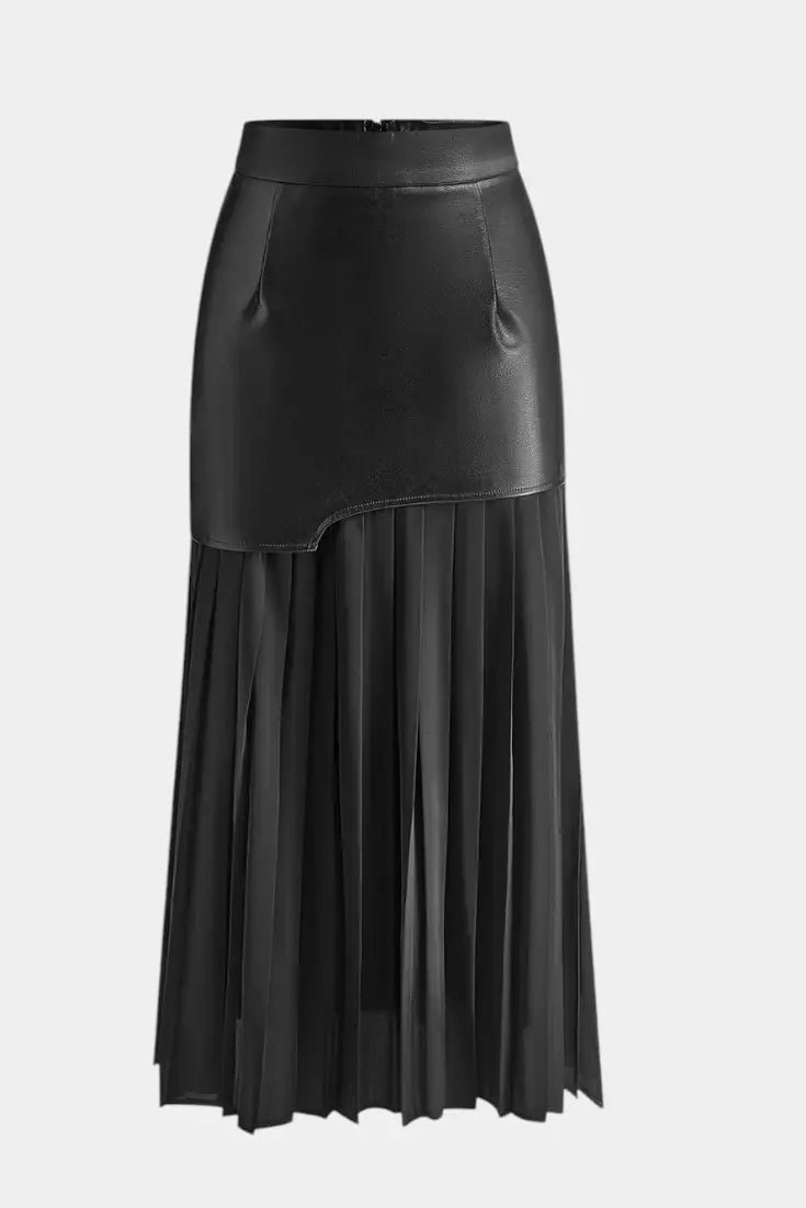 Arlet Alba | Falda Maxi Asimétrica con Mezcla de Texturas