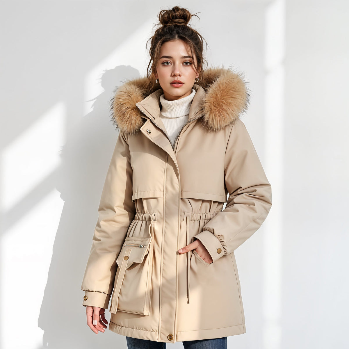 Leona | Parka con Capucha de Pelo Sintético — imagen 2