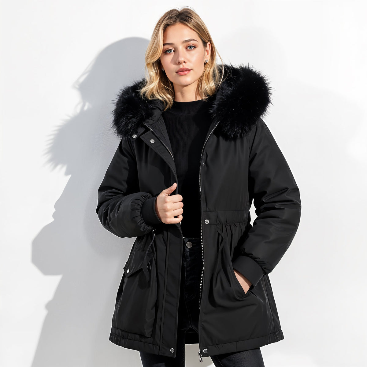 Leona | Parka con Capucha de Pelo Sintético — imagen 3