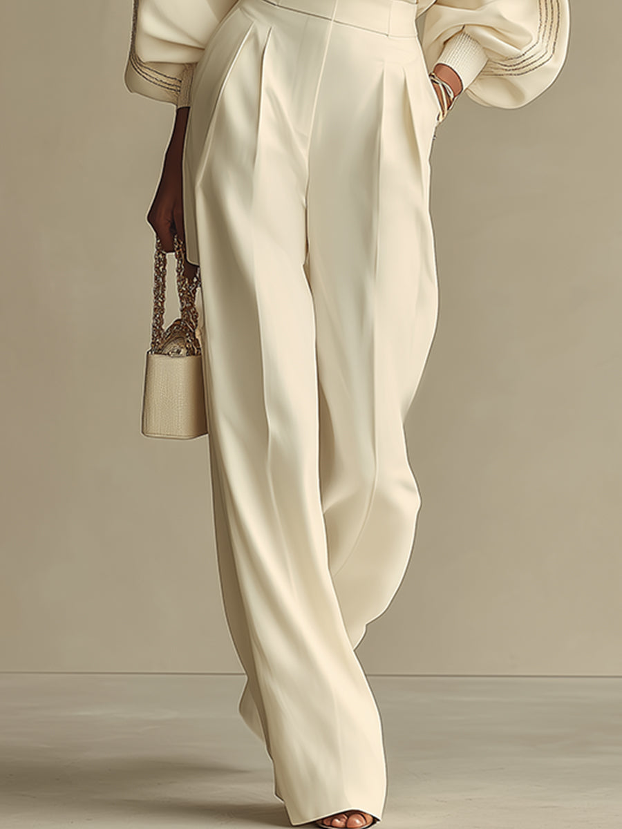 Isabel | Conjunto Acanalado de Top y Pantalón Ancho — imagen 3