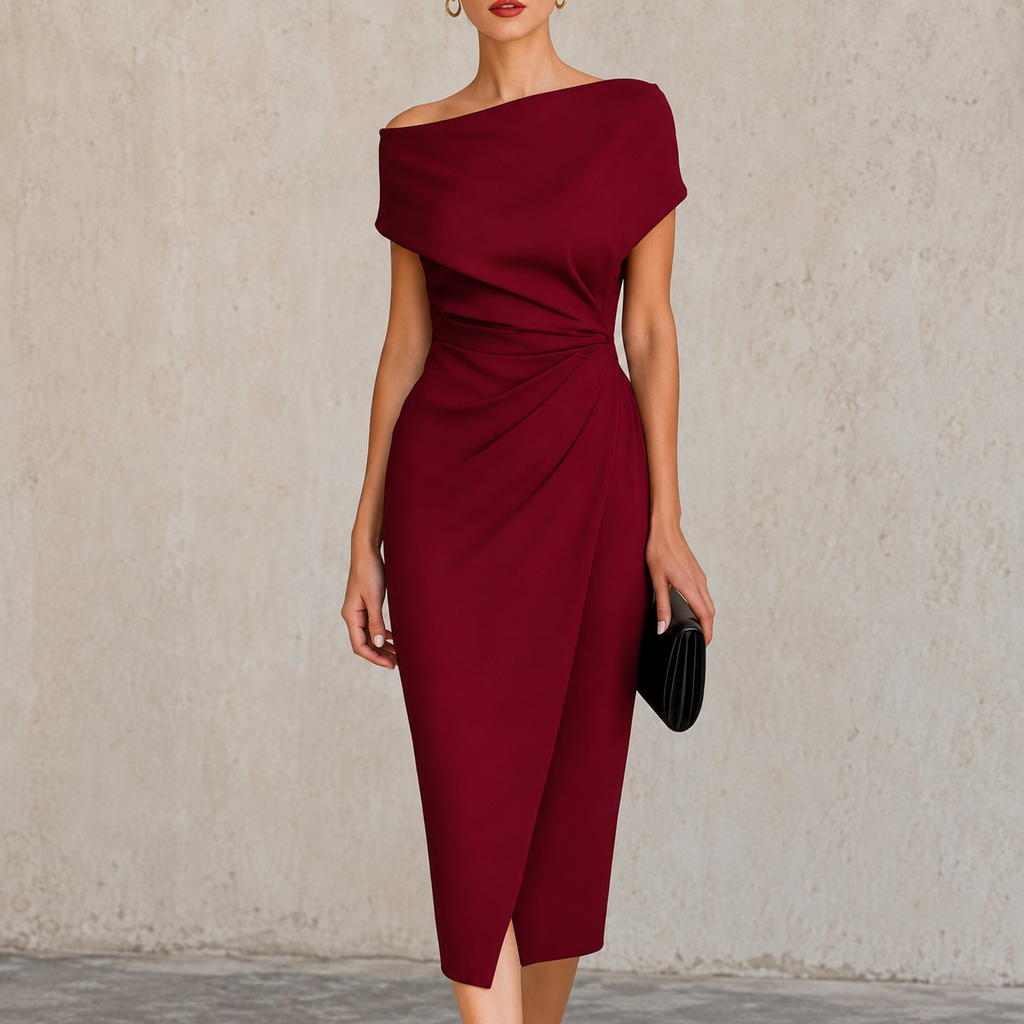 Alma | Vestido Asimétrico de Punto — imagen 4