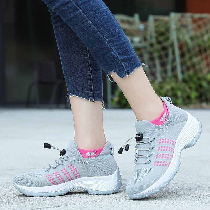 Alicia Alba | Zapatillas Plataforma Deportivas Mujer Cordones Tejido