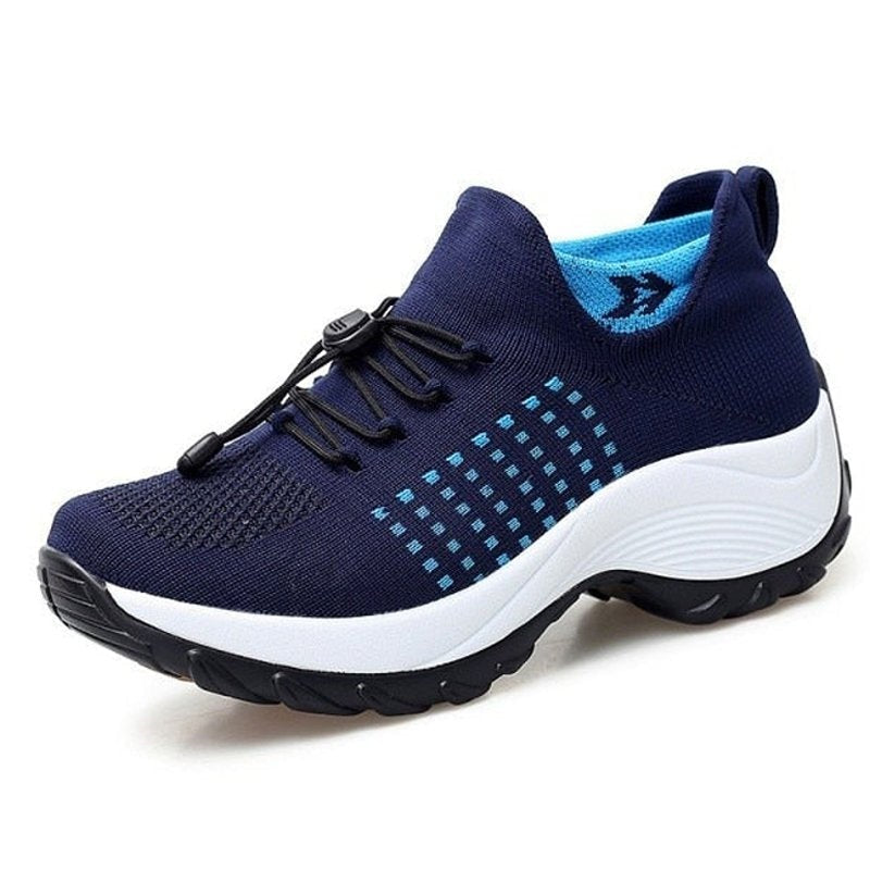Alicia Alba | Zapatillas Plataforma Deportivas Mujer Cordones Tejido