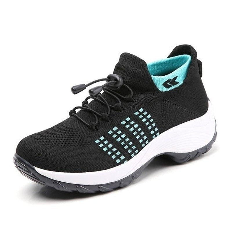 Alicia Alba | Zapatillas Plataforma Deportivas Mujer Cordones Tejido