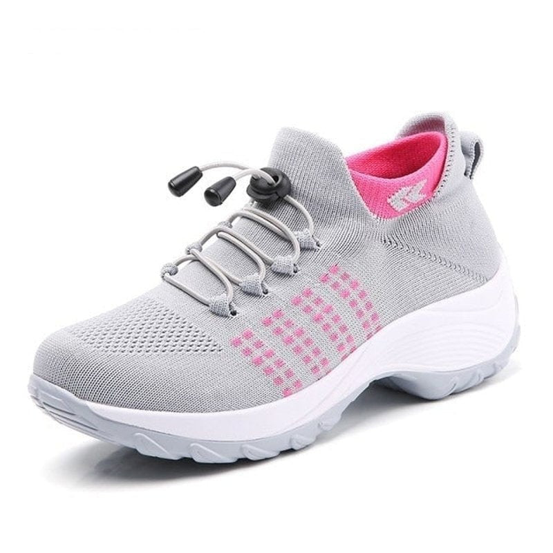 Alicia Alba | Zapatillas Plataforma Deportivas Mujer Cordones Tejido