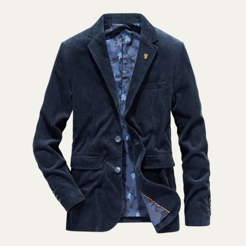 Aitor Ernesto | Blazer de Pana Hombre Americana Cuello Solapa Forro Estampado