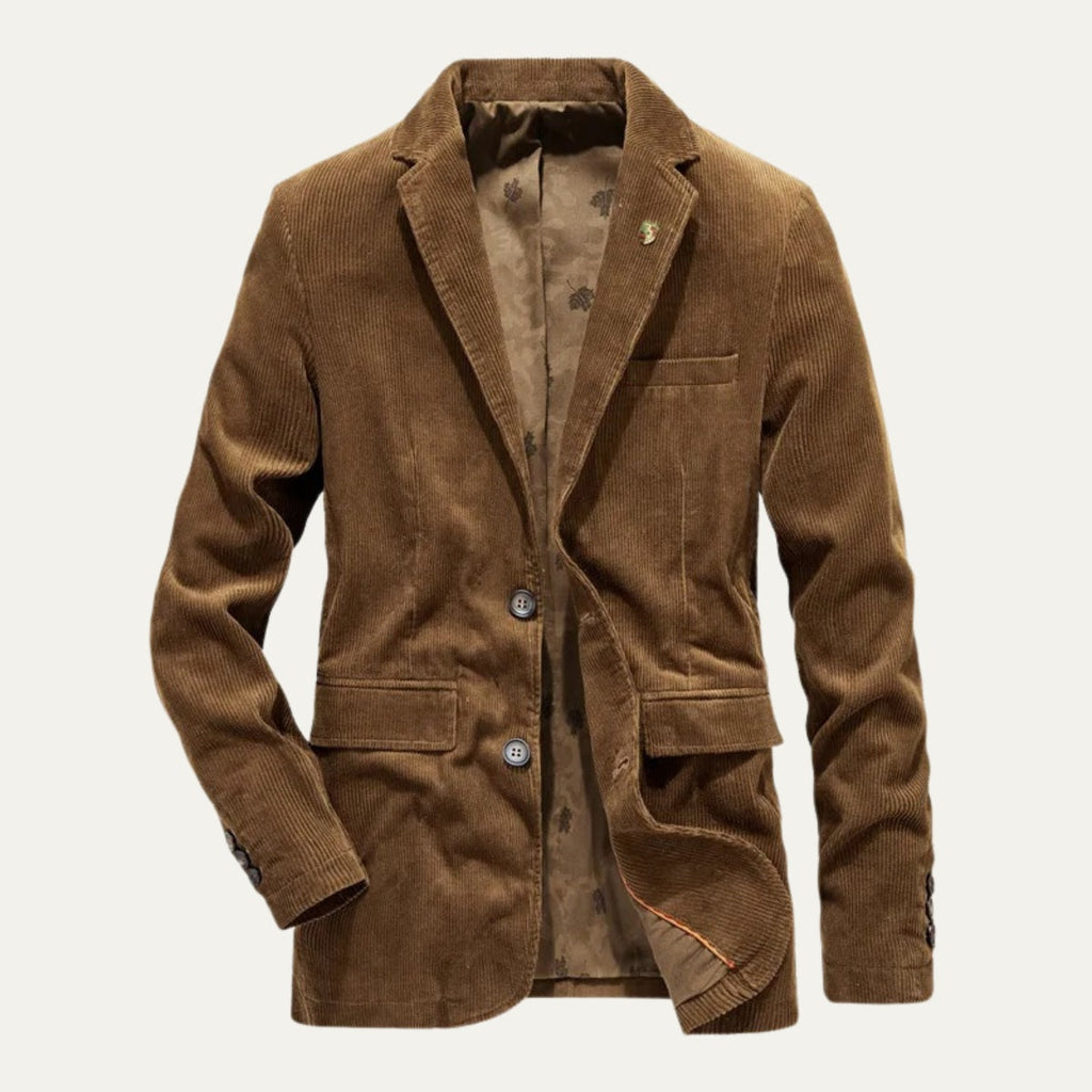 Aitor Ernesto | Blazer de Pana Hombre Americana Cuello Solapa Forro Estampado