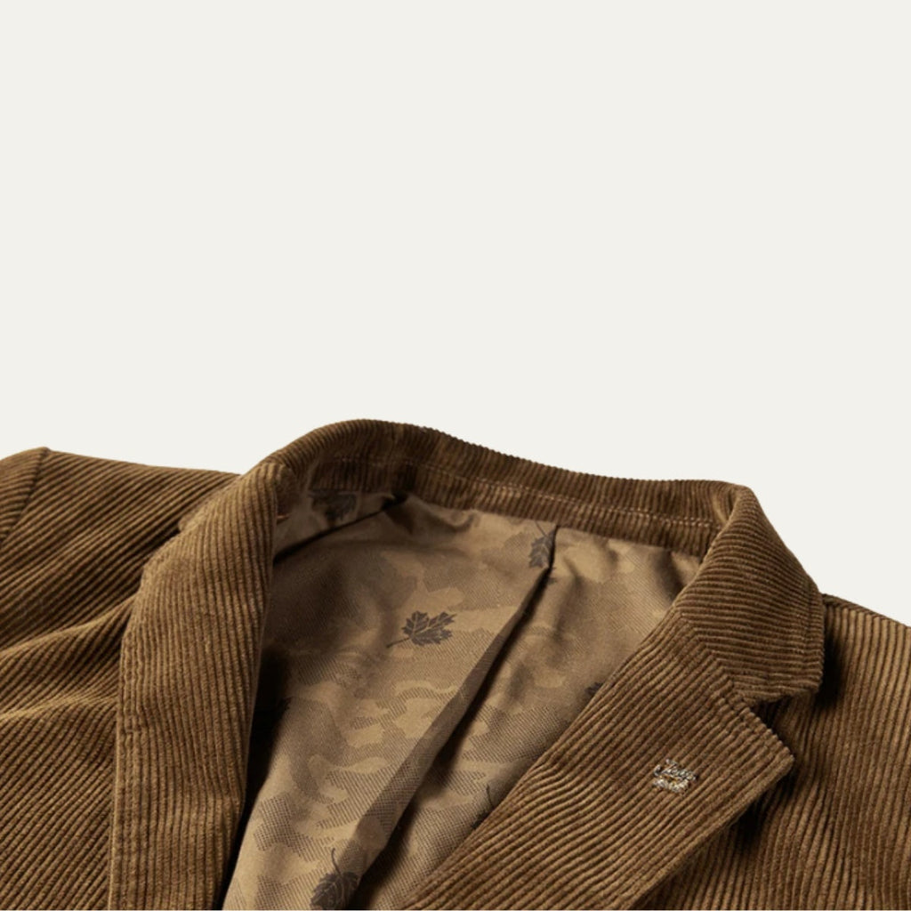 Aitor Ernesto | Blazer de Pana Hombre Americana Cuello Solapa Forro Estampado