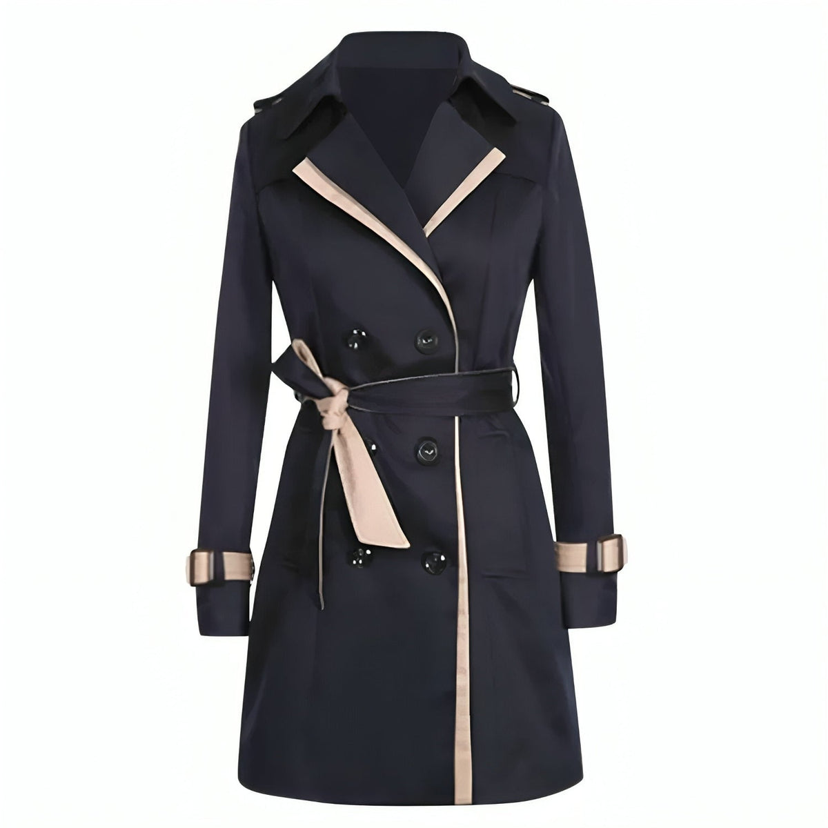 Lara Alba | Trench Coat Doble Botonadura Mujer Cuello Solapa