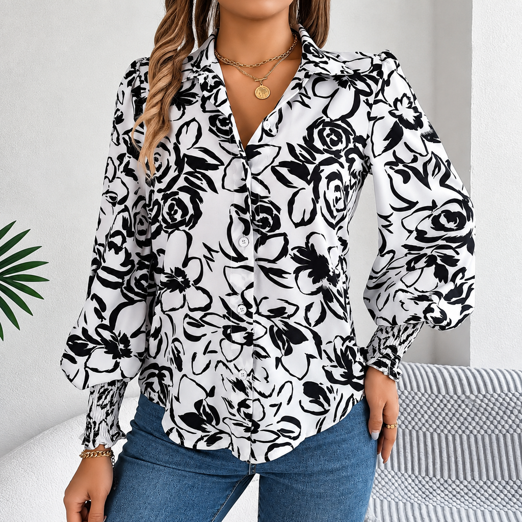 Marisa | Blusa Floral con Manga Farol — imagen 4