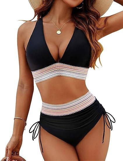 Aitana María | Bikini de Cintura Alta Mujer Push Up Halter