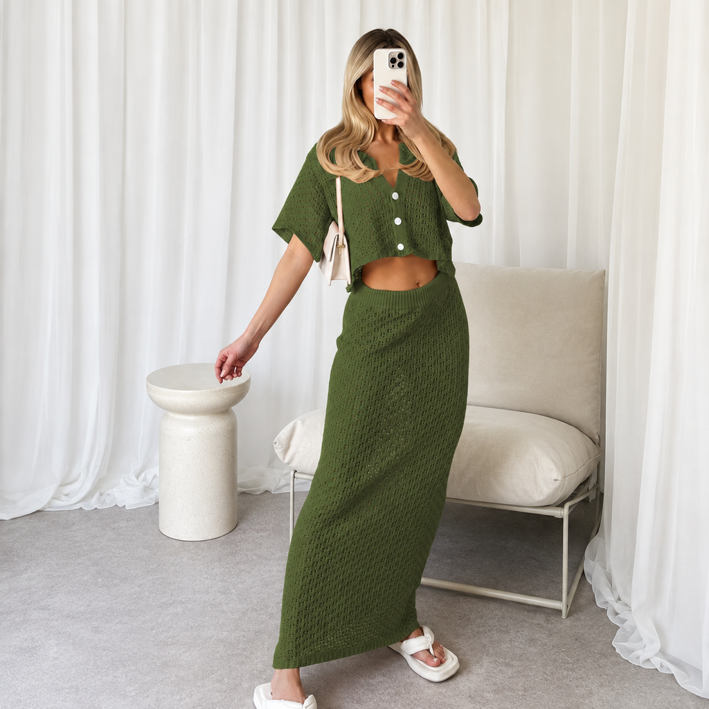 Carmen | Conjunto de Punto con Detalles de Crochet — imagen 7