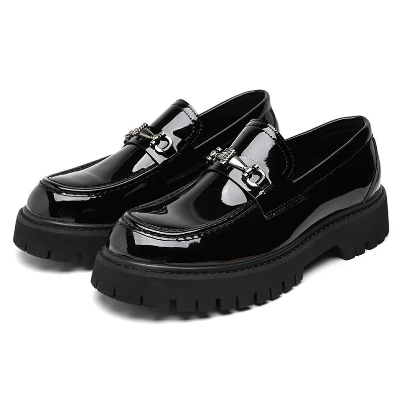 Fernando Aitor | Mocasines de Cuero Plataforma Hombre Hebilla Metálica
