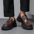 Fernando Aitor | Mocasines de Cuero Plataforma Hombre Hebilla Metálica