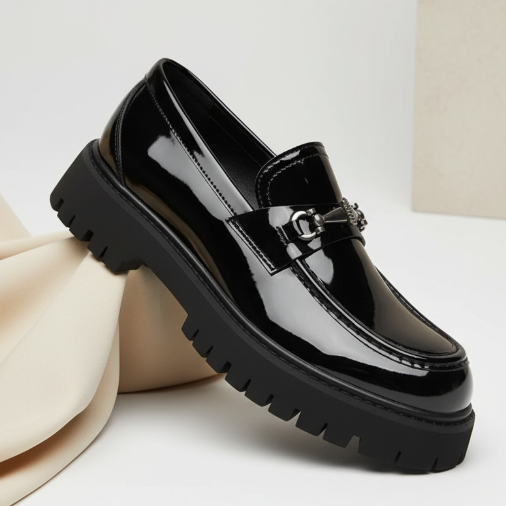 Fernando Aitor | Mocasines de Cuero Plataforma Hombre Hebilla Metálica