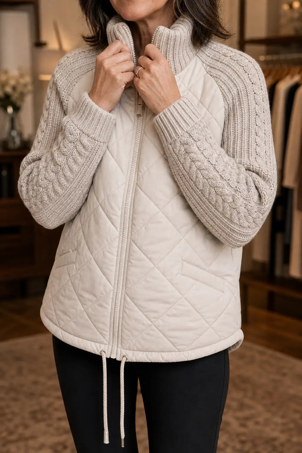 Lorea | Chaqueta Acolchada con Paneles de Punto — imagen 6