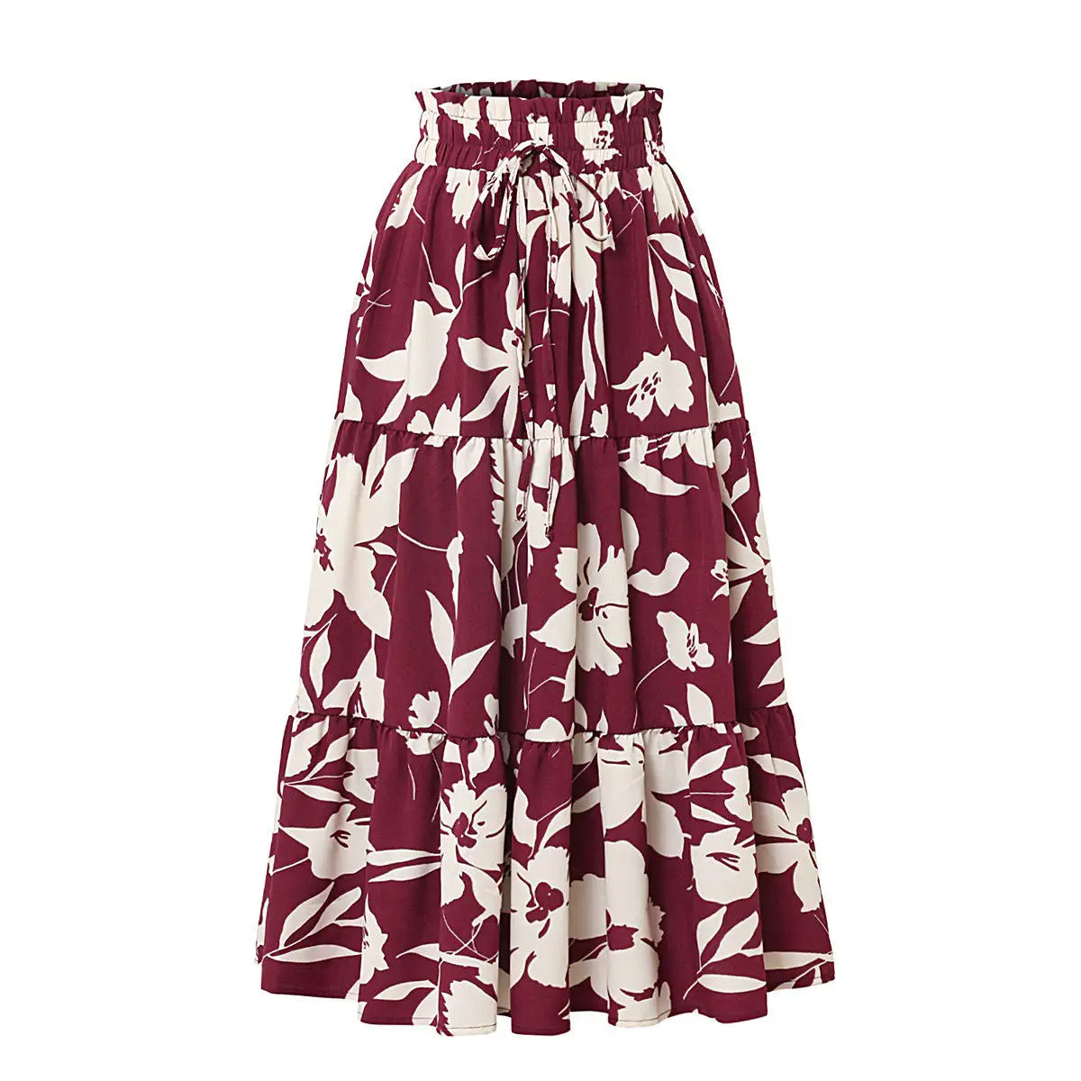 Celina Alba | Falda Midi con Estampado Floral