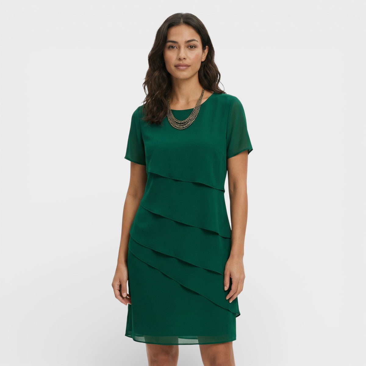 Jara | Vestido Midi con Volantes Mujer Manga Corta — imagen 9