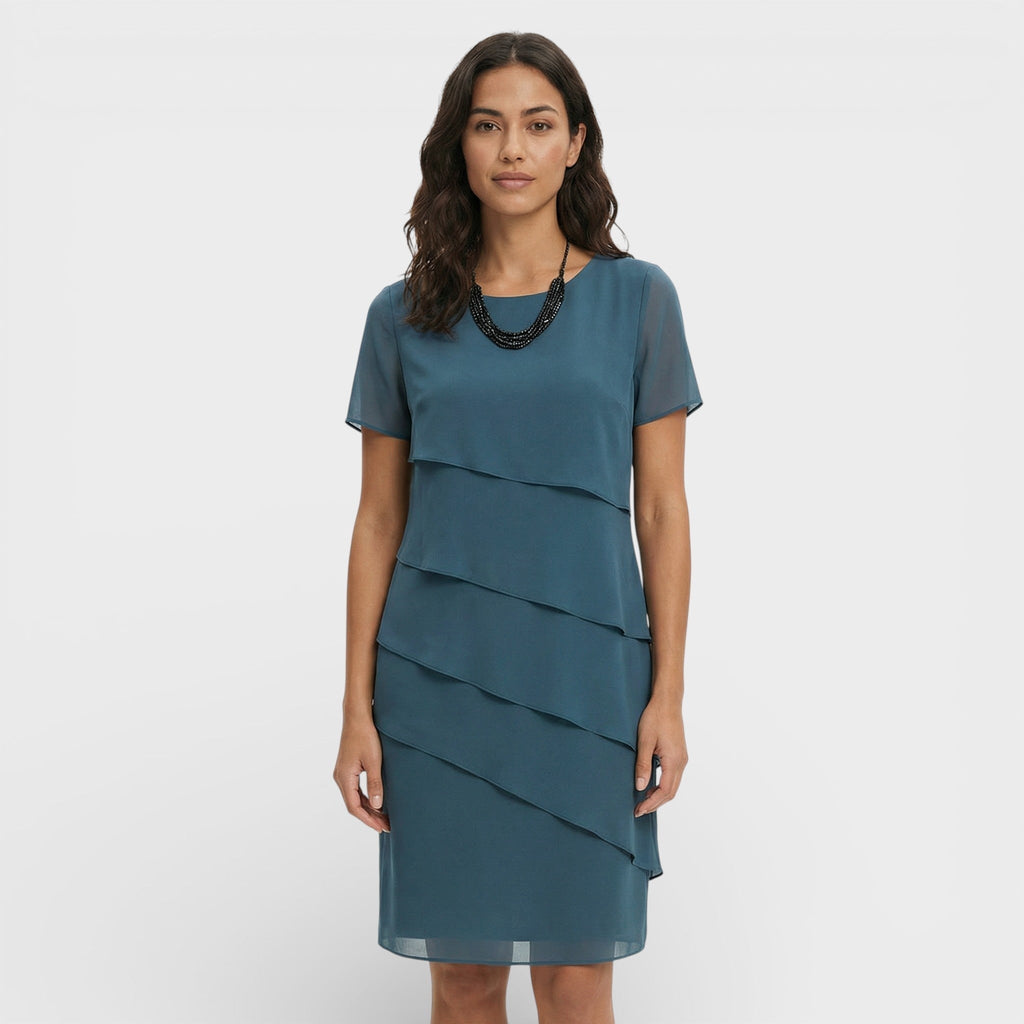 Jara | Vestido Midi con Volantes Mujer Manga Corta — imagen 2