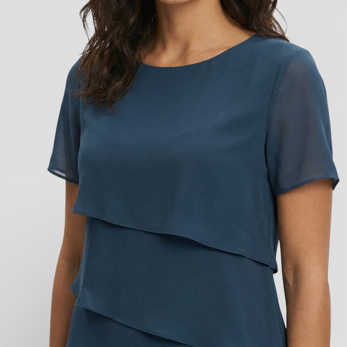 Jara | Vestido Midi con Volantes Mujer Manga Corta — imagen 3