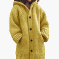 Adriana Carla | Cárdigan de Punto con Capucha Mujer Oversize Botones