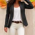 Carmen Alba | Blazer Ajustado de Solapa Mujer Bolsillos Solapa