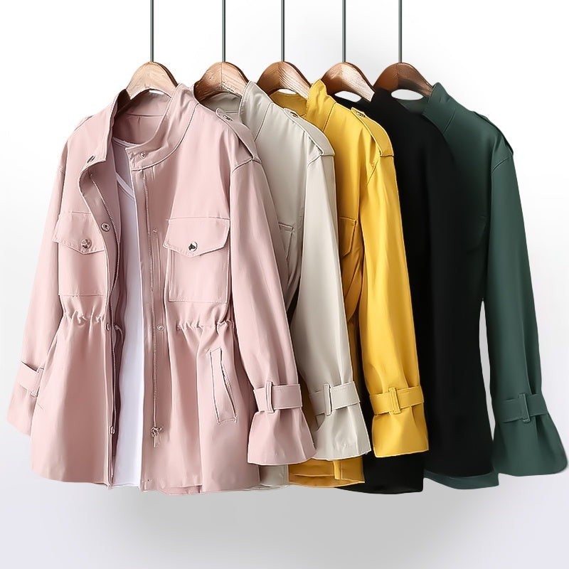 Laura Alba | Chaqueta Militar Corta Mujer Cintura Ajustable