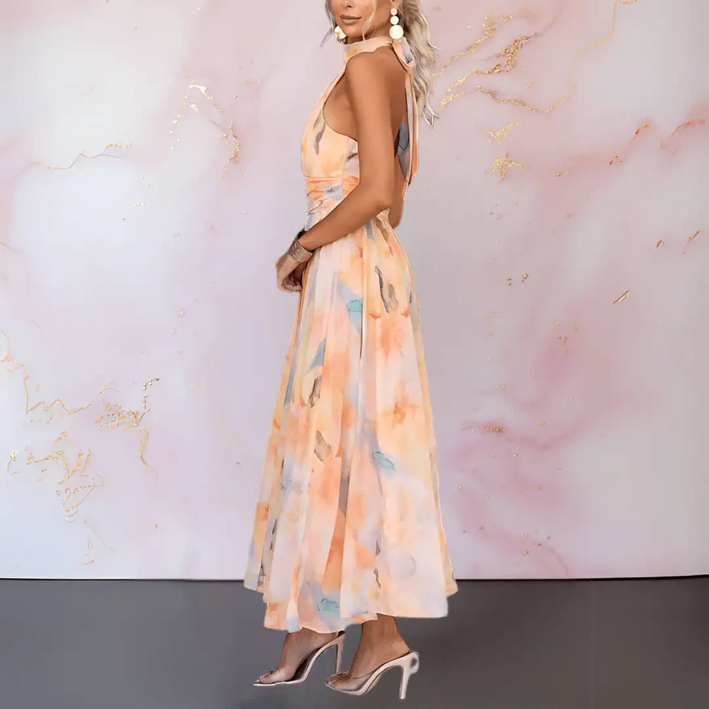 Esther Alba | Vestido con Estampado de Acuarela