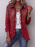Lidia | Chaqueta de Volantes Estampado Cachemira — imagen 1
