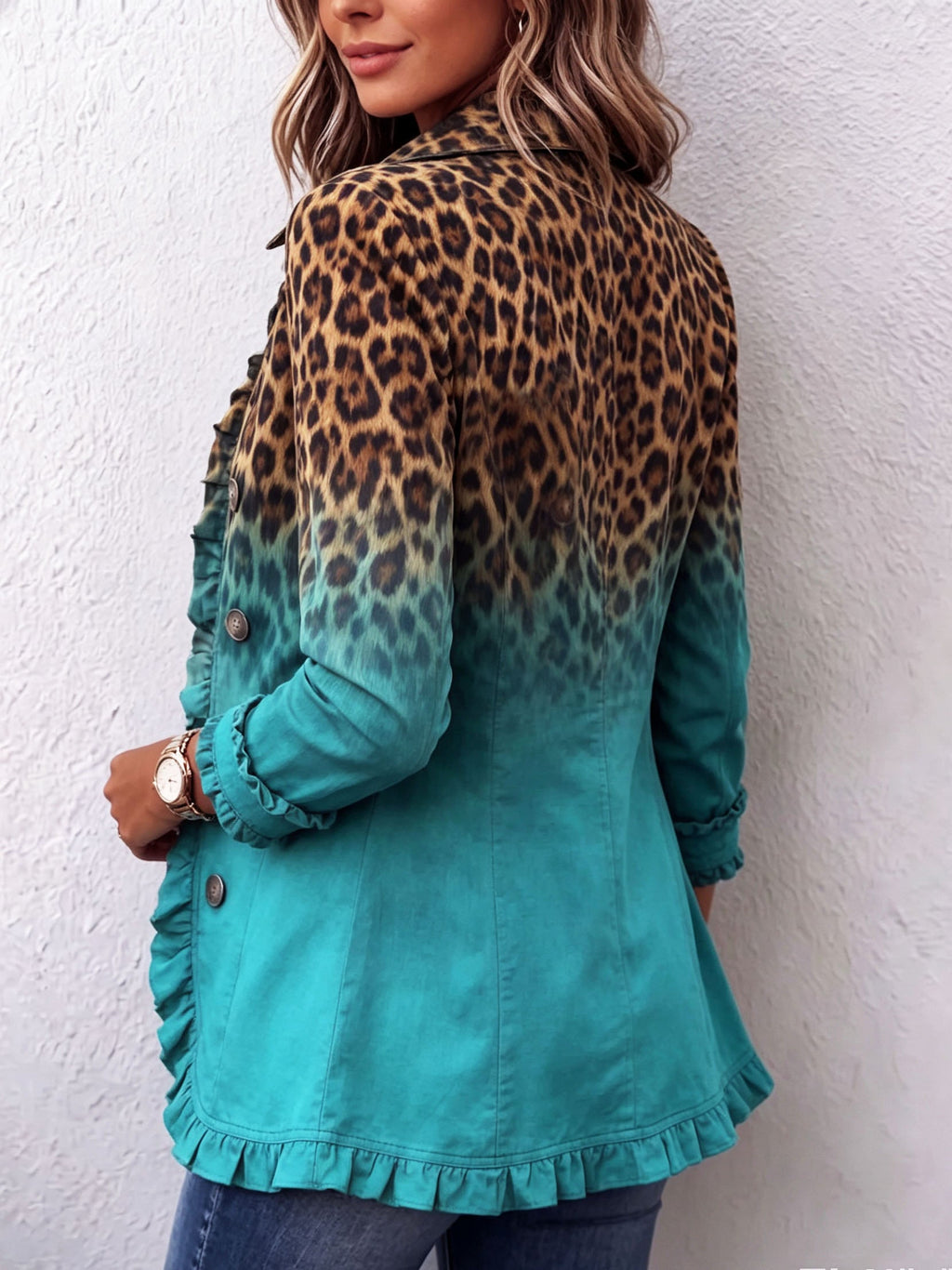 Laia | Chaqueta de Volantes Turquesa — imagen 2