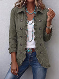 Noa | Chaqueta de Volantes Bordada Caqui — imagen 1