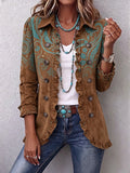 Elvira | Chaqueta de Volantes Estampado Cachemira Marfil — imagen 1